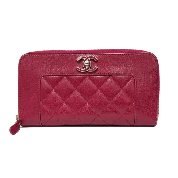 CHANEL Matelasse - Pink Lambskin Long Wallet 667-072125 - Picture 1 of 5